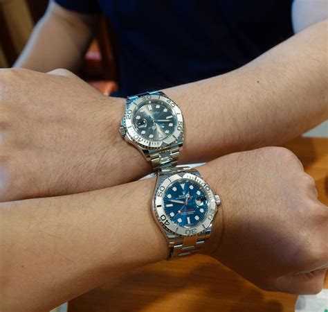 rolex yacht master 40 blue wrist|rolex yacht master rhodium.